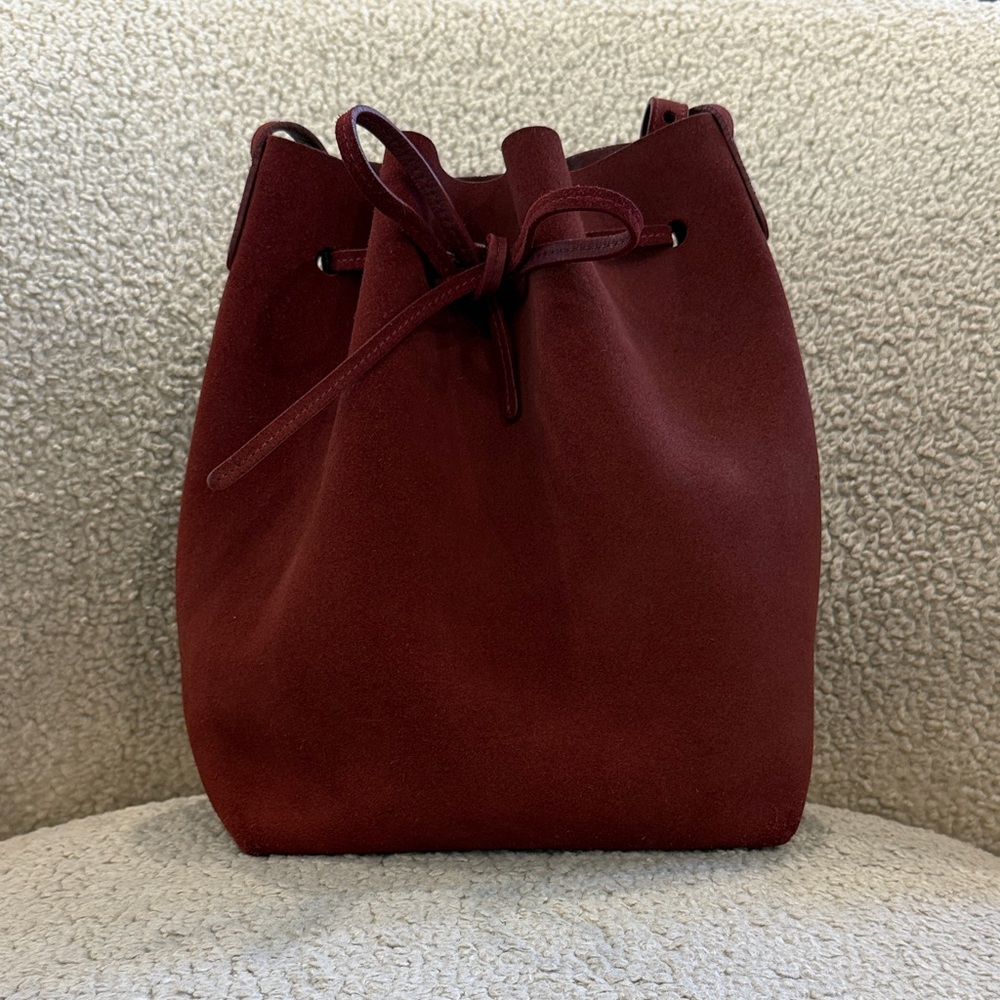 Mansur Gavriel Ox Blood Burgundy Large Bucket Bag